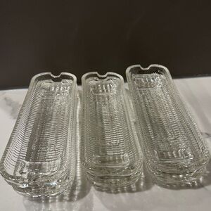 Vintage Textured Glass Corn Dishes – Set of 6 – No Chips